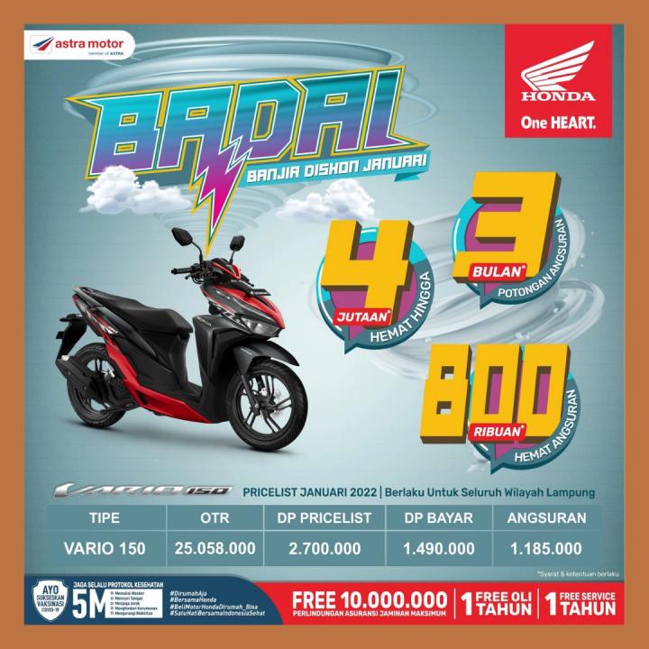 Beli Honda Vario 150 2022 Sekarang Diganjar Diskon Rp 1,2 Juta, Begini